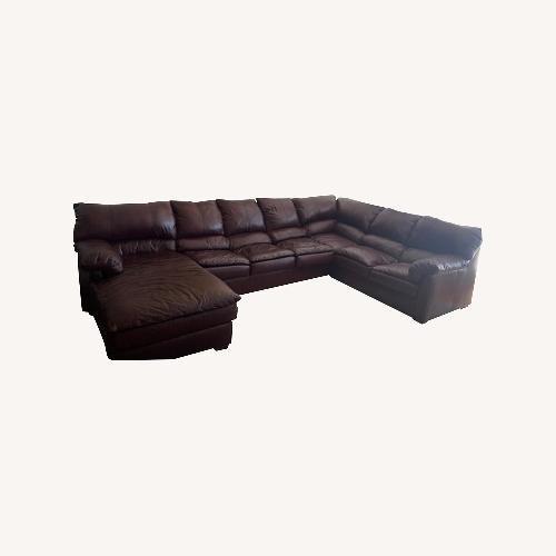Used Arizona Leather Sectional  for sale on AptDeco