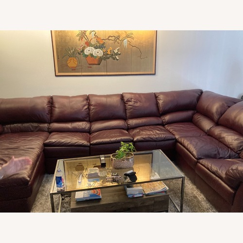 Used Arizona Leather Sectional  for sale on AptDeco