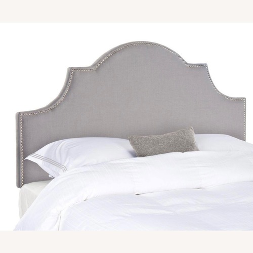 Used Hallmark Gray Full Upholstered Headboard for sale on AptDeco