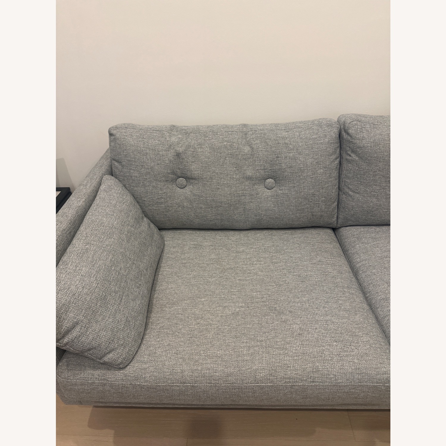 Article Light Gray Fabric Loveseat - image-2