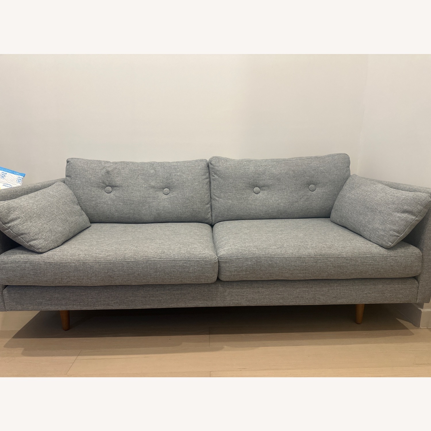 Article Light Gray Fabric Loveseat - image-1