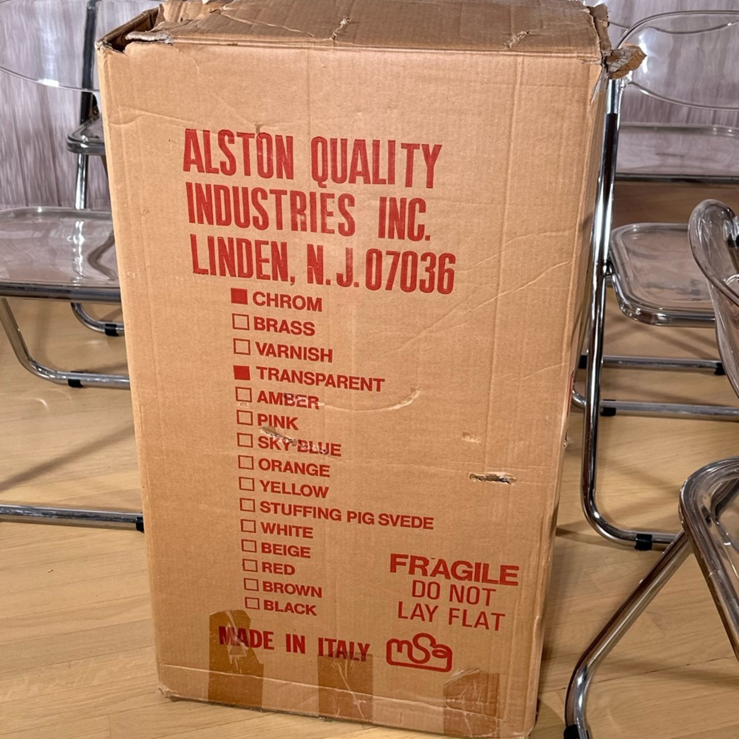  Transparent Decorative Folding Chairs Set of 2 - image-7