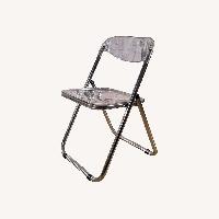  Transparent Decorative Folding Chairs Set of 2