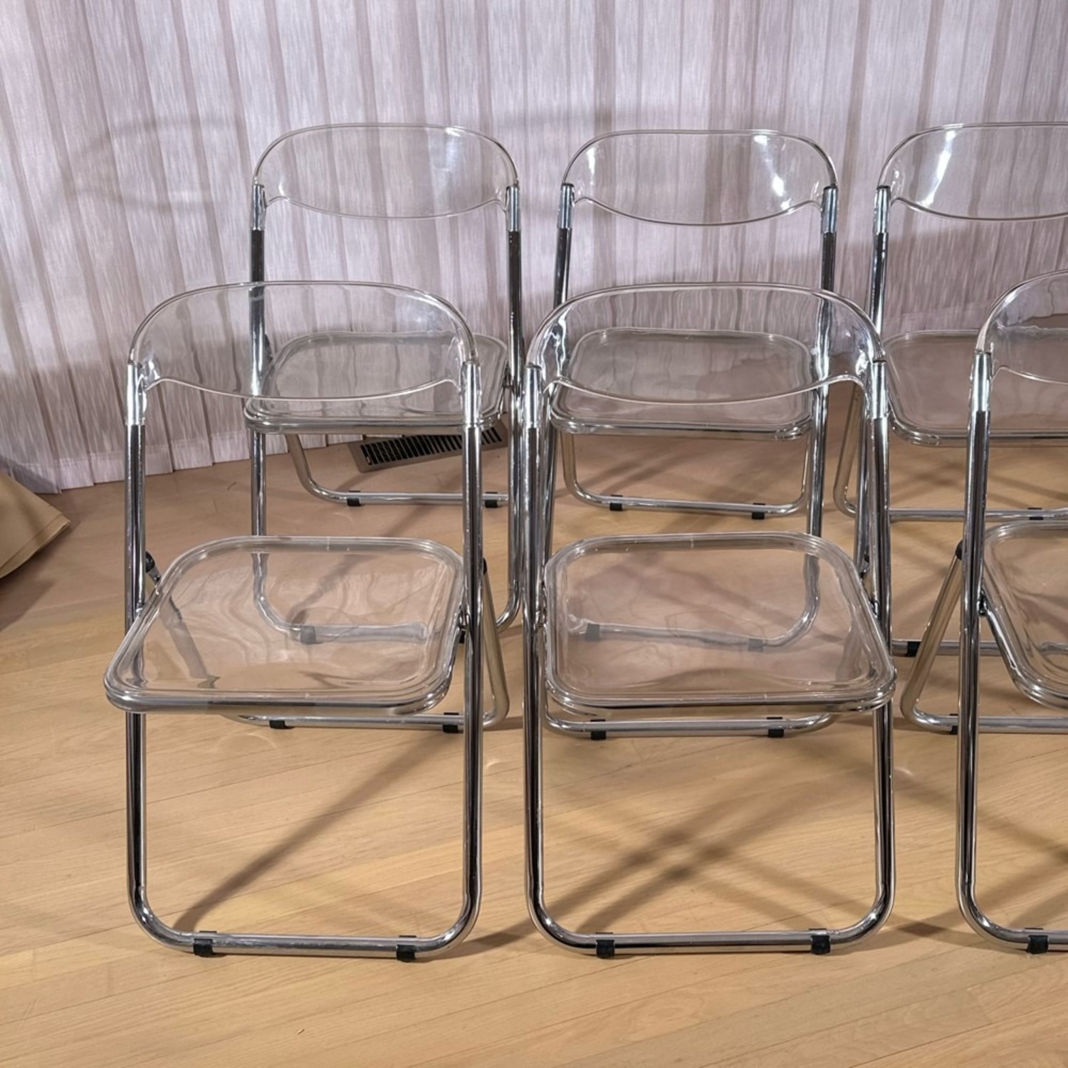  Transparent Decorative Folding Chairs Set of 2 - image-6