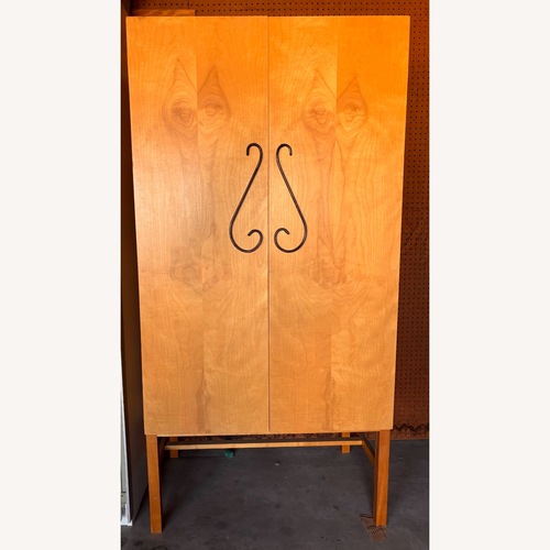 Used Taylor Made Custom Furniture Natural Wood Armoire for sale on AptDeco
