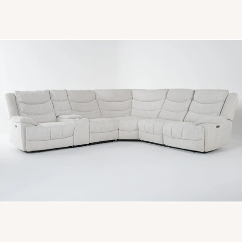 Used Living Spaces Natural Fabric 3+ Piece Sectional for sale on AptDeco