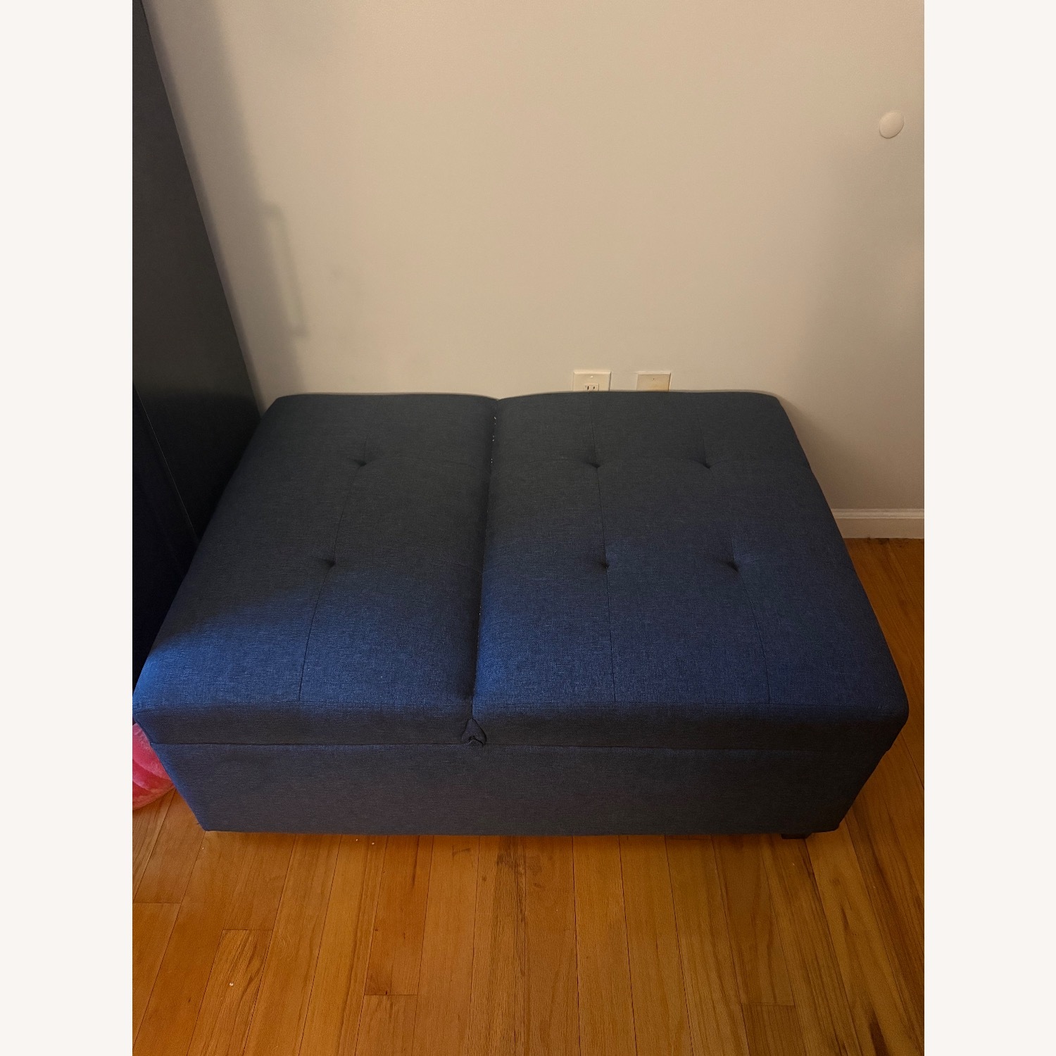 Ashley Furniture Linon Blue Fabric Futon - image-4