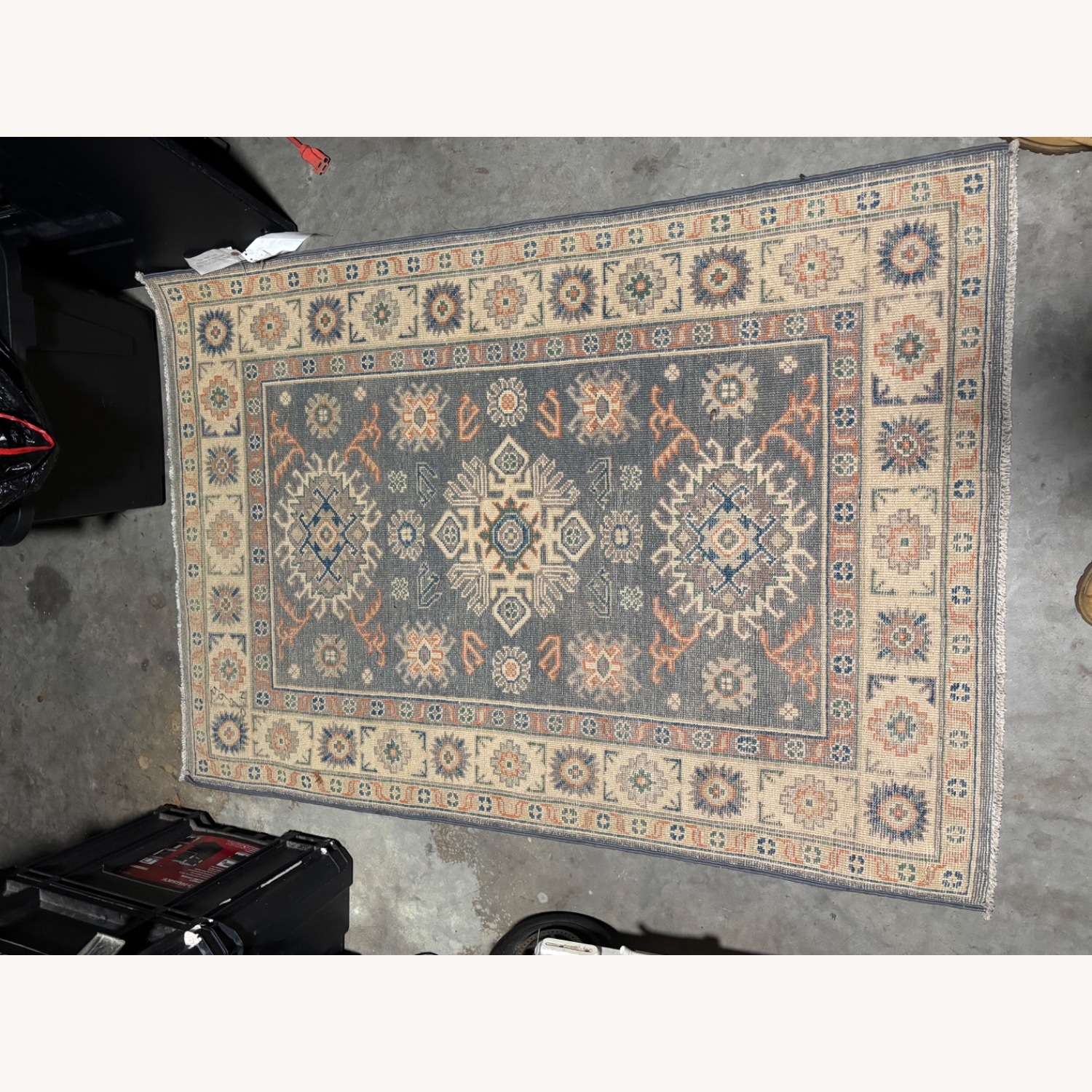 Vintage Kazak Wool Rogue from Pakistan 3’ x 4’ - image-6