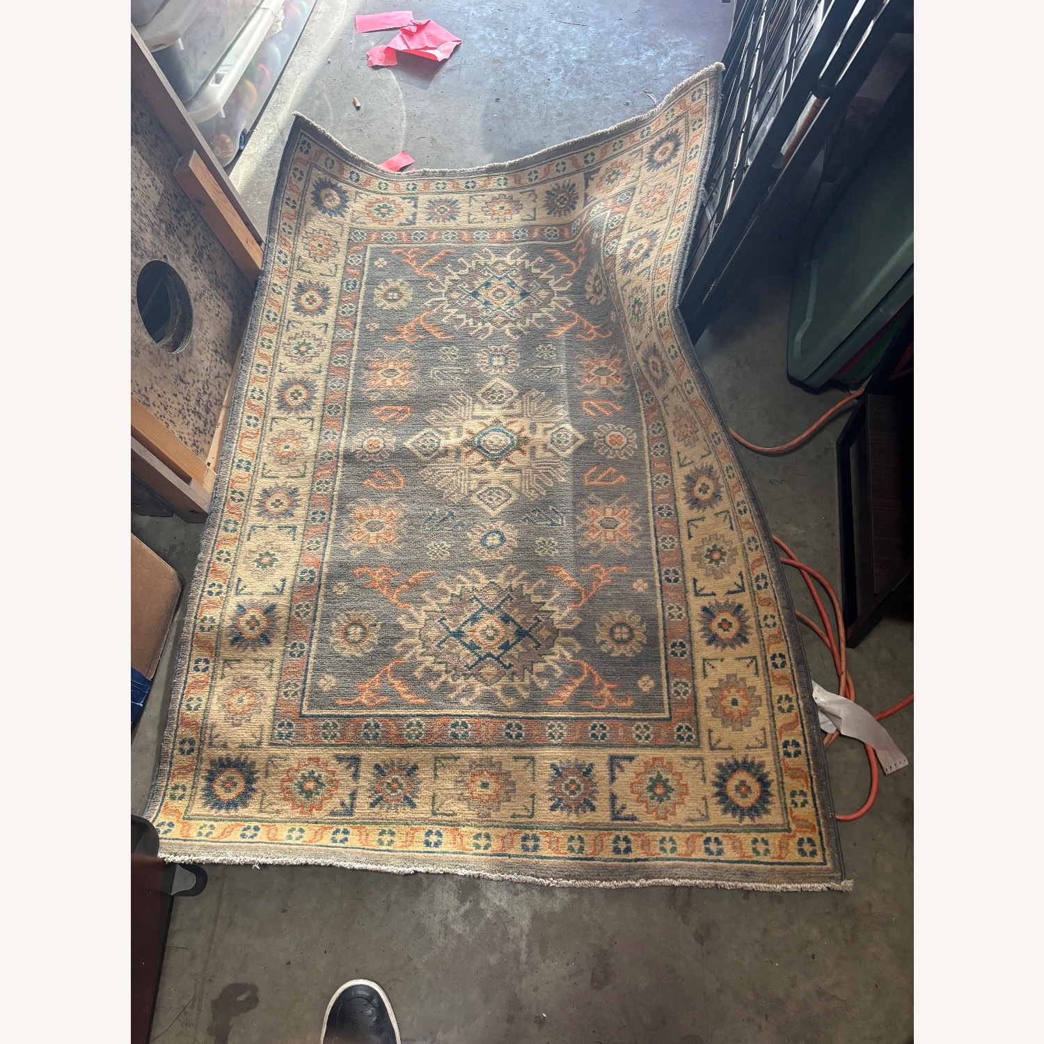 Vintage Kazak Wool Rogue from Pakistan 3’ x 4’ - image-1