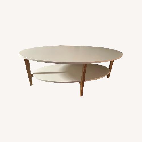 Used Wayfair Brycelynn White Wood Coffee Table for sale on AptDeco