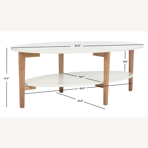 Used Wayfair Brycelynn White Wood Coffee Table for sale on AptDeco