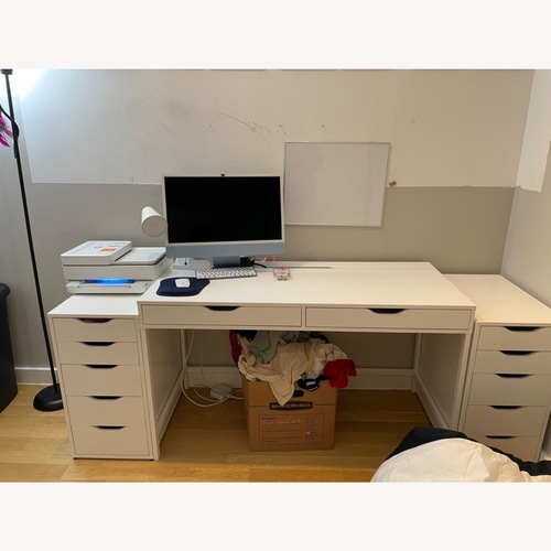 Used IKEA Alex White Wood Desk Large for sale on AptDeco