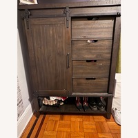 Rustic Dark Brown Armoire W Plenty of Storage 