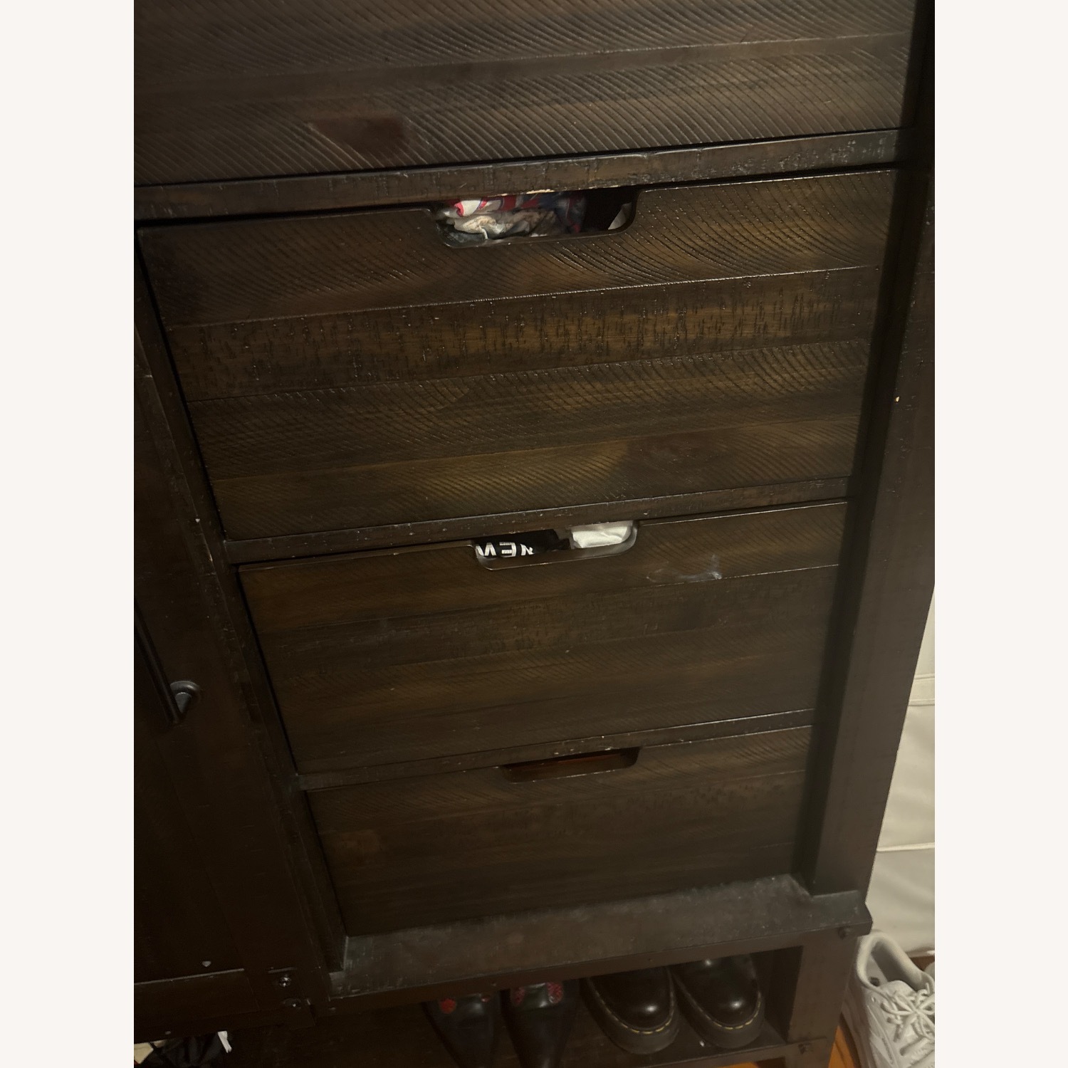 Rustic Dark Brown Armoire W Plenty of Storage  - image-3