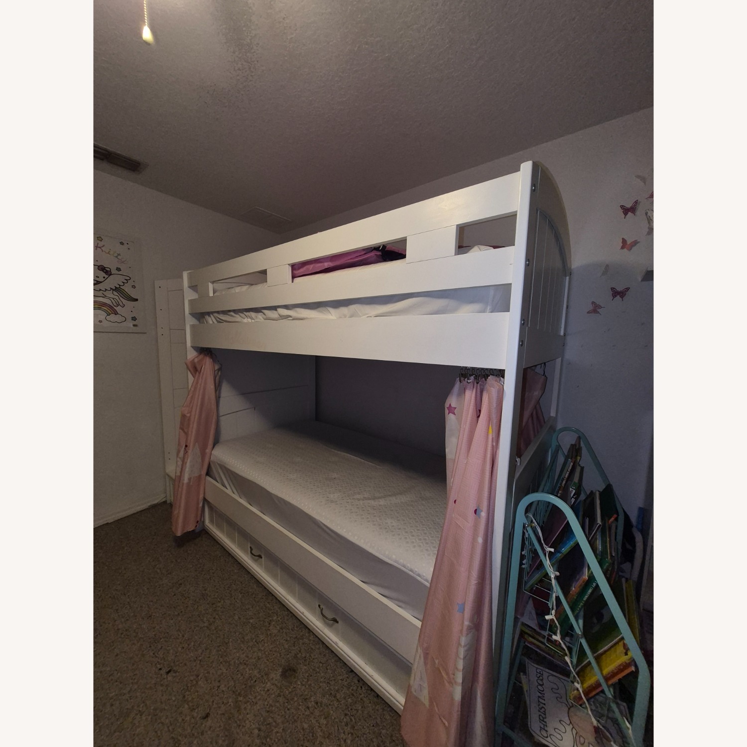 Rooms To Go White Wood Bunk Bed - image-3