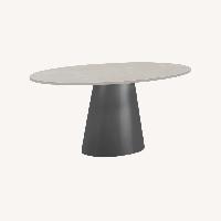 Room & Board Decker Oval Dining Table — Quartz Top