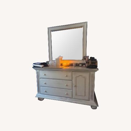 Used Vintage/Antique Distressed White Wood Dresser for sale on AptDeco