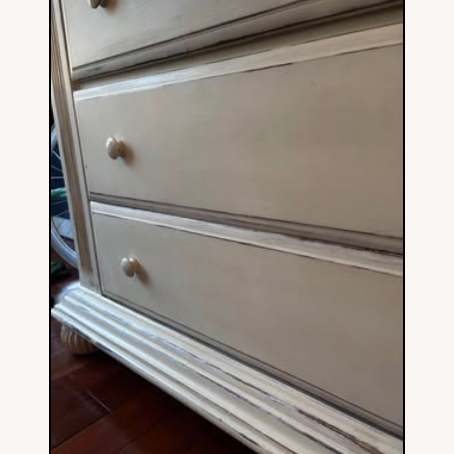 Vintage/Antique Distressed White Wood Dresser - image-2