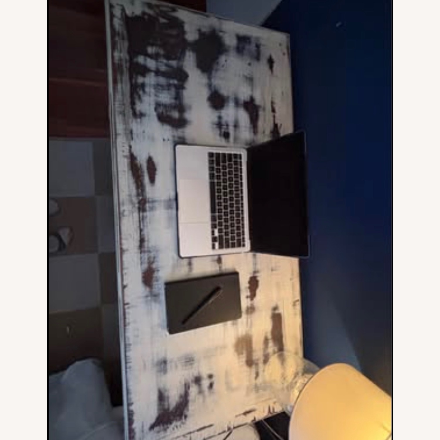 Antique White Wood Desk - image-1