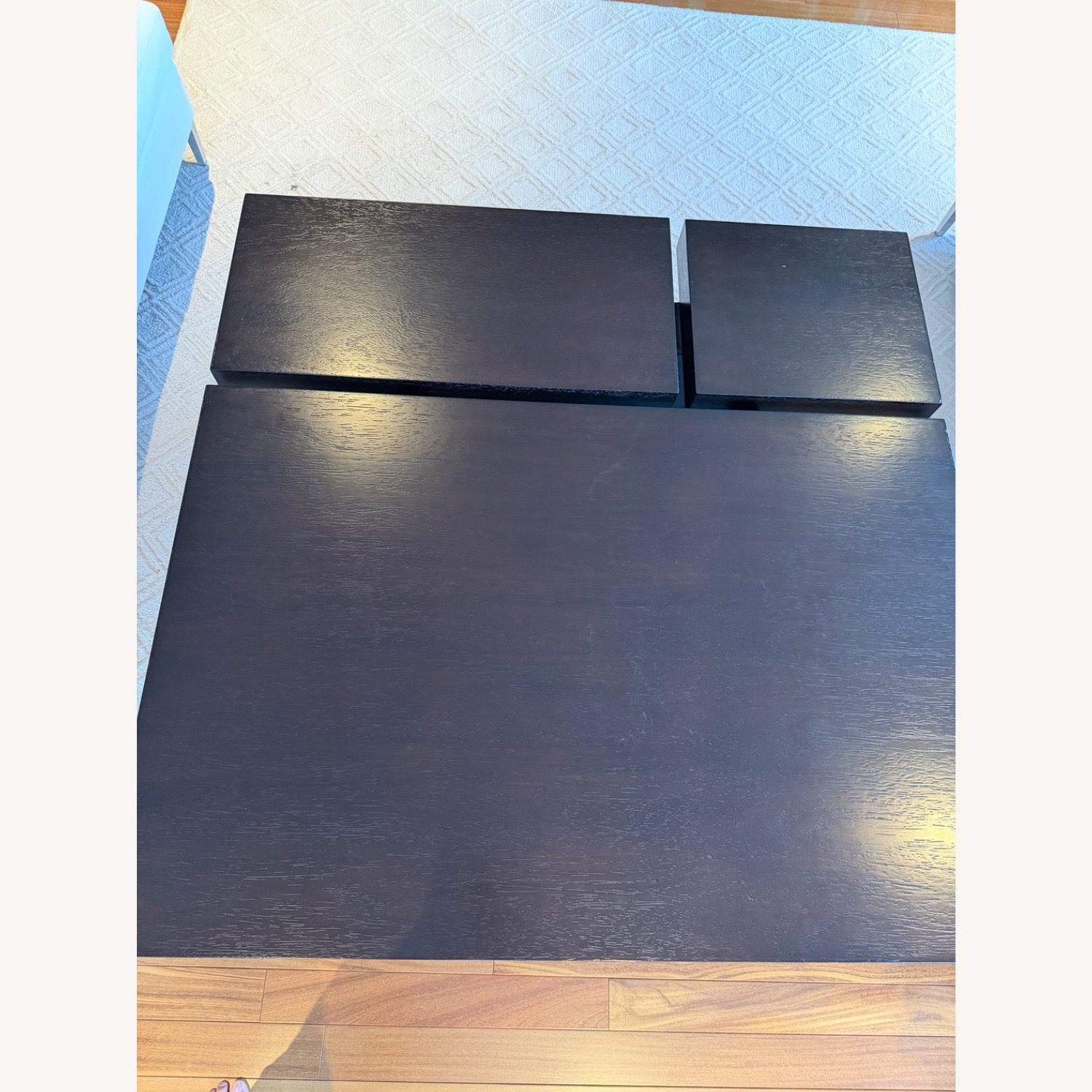 Modern Coffee Table, Dark Wood - image-3