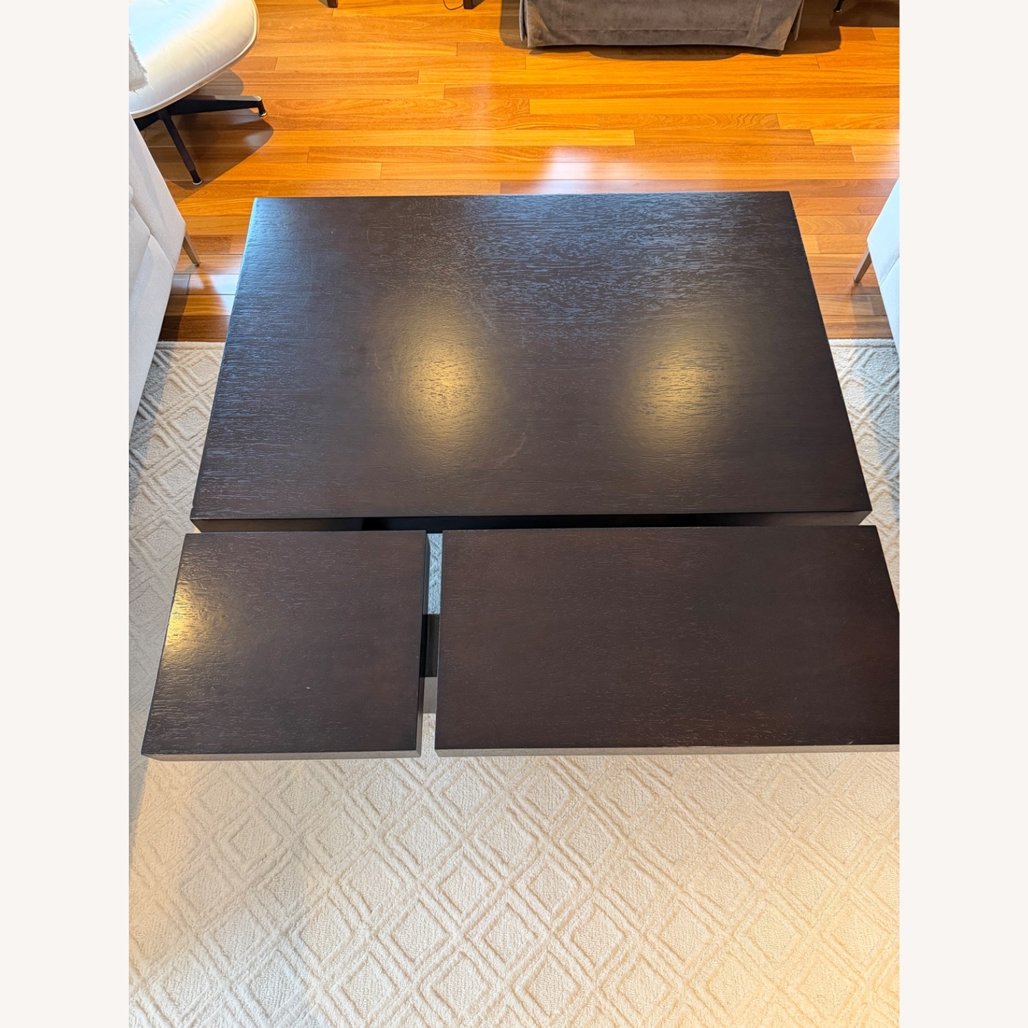 Modern Coffee Table, Dark Wood - image-7