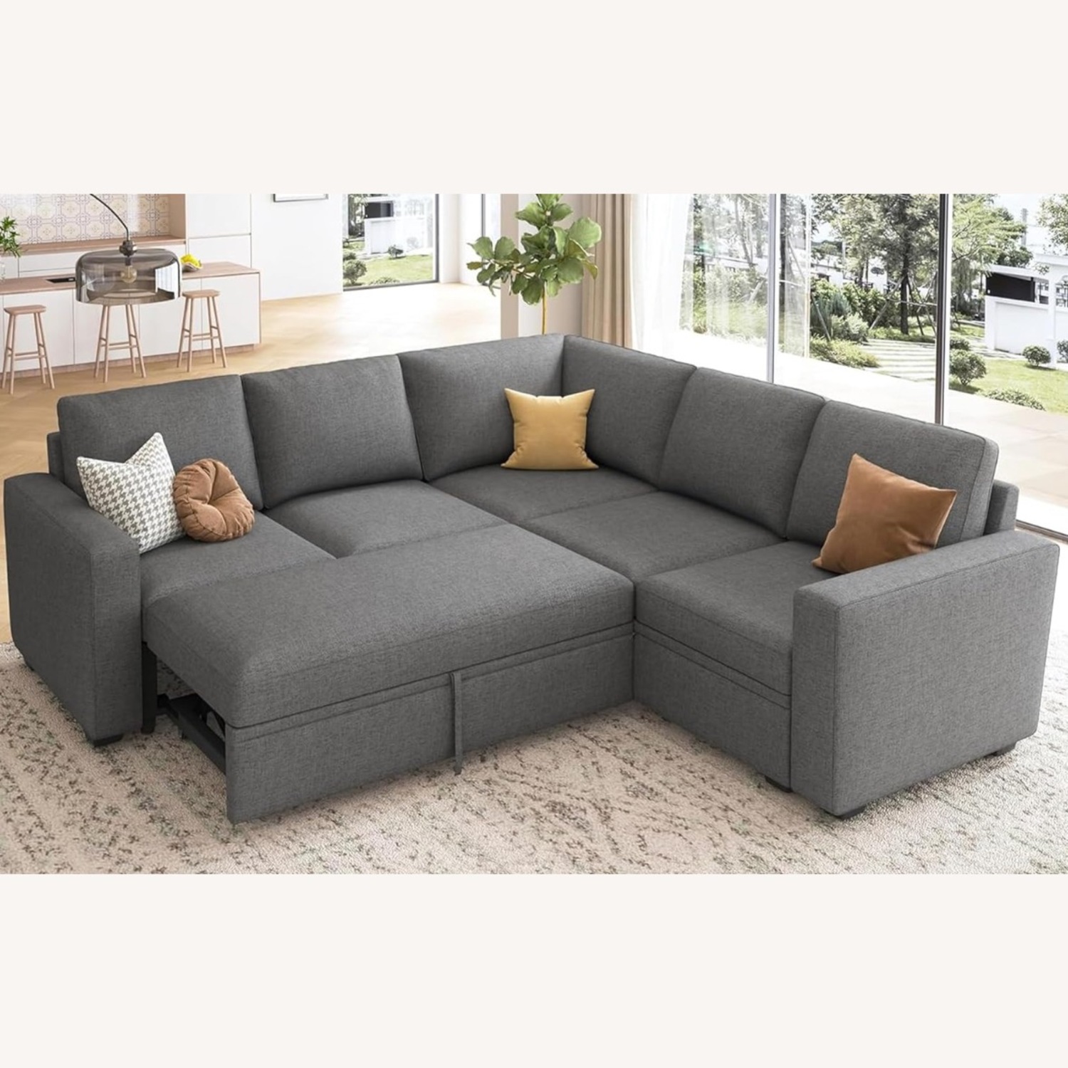 Dark Gray Sofa - 5 Seat - image-2