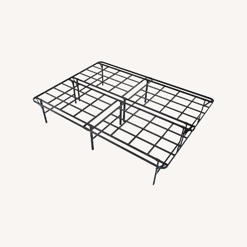 Used Black Metal Queen Platform Bed W 16" Storage for sale on AptDeco