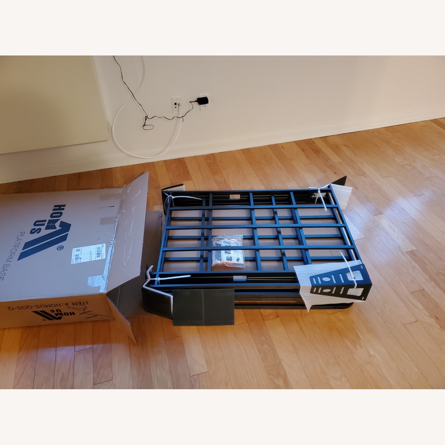 Black Metal Queen Platform Bed W 16" Storage - image-3