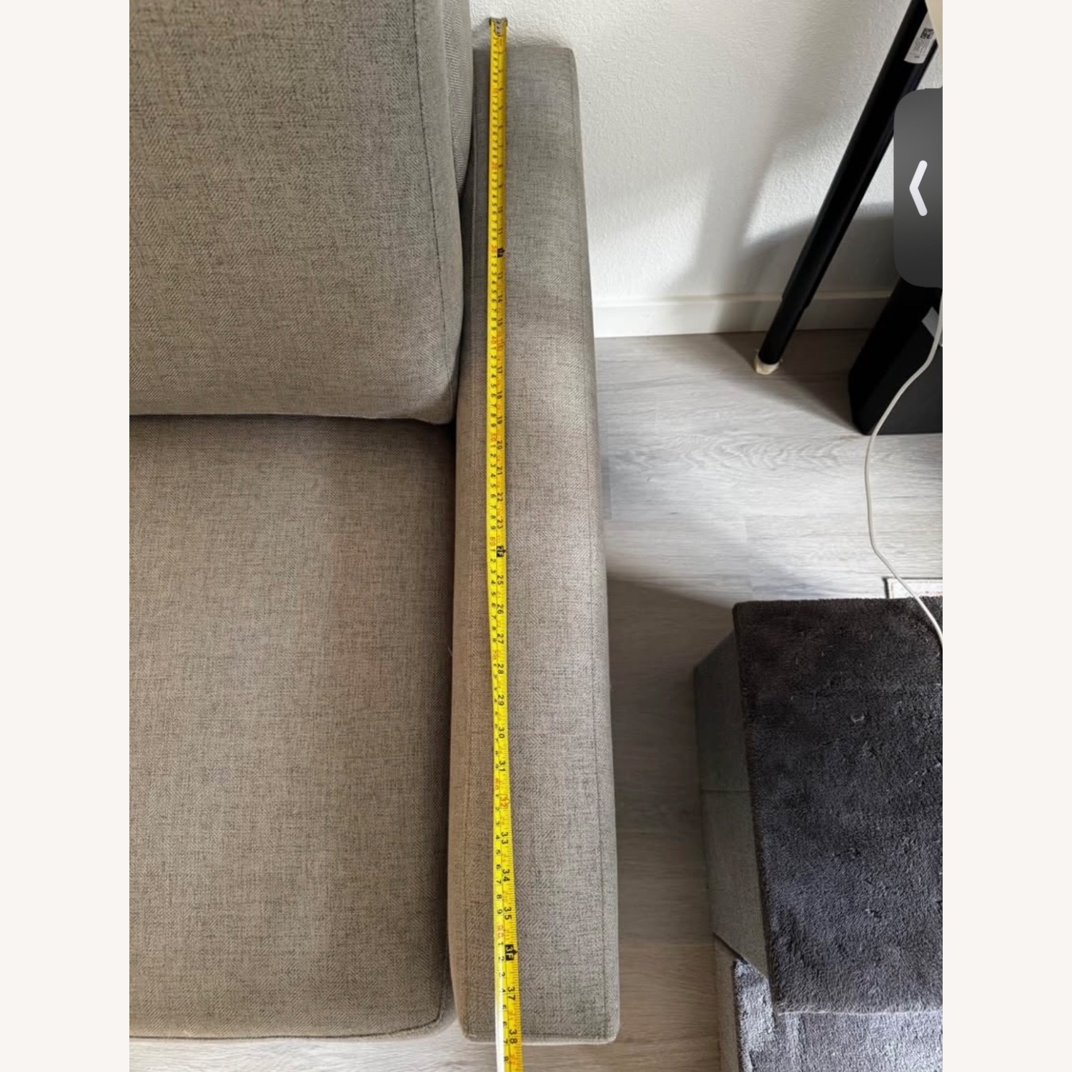 Room & Board Light Gray Fabric 2 Seater Sofa - image-5