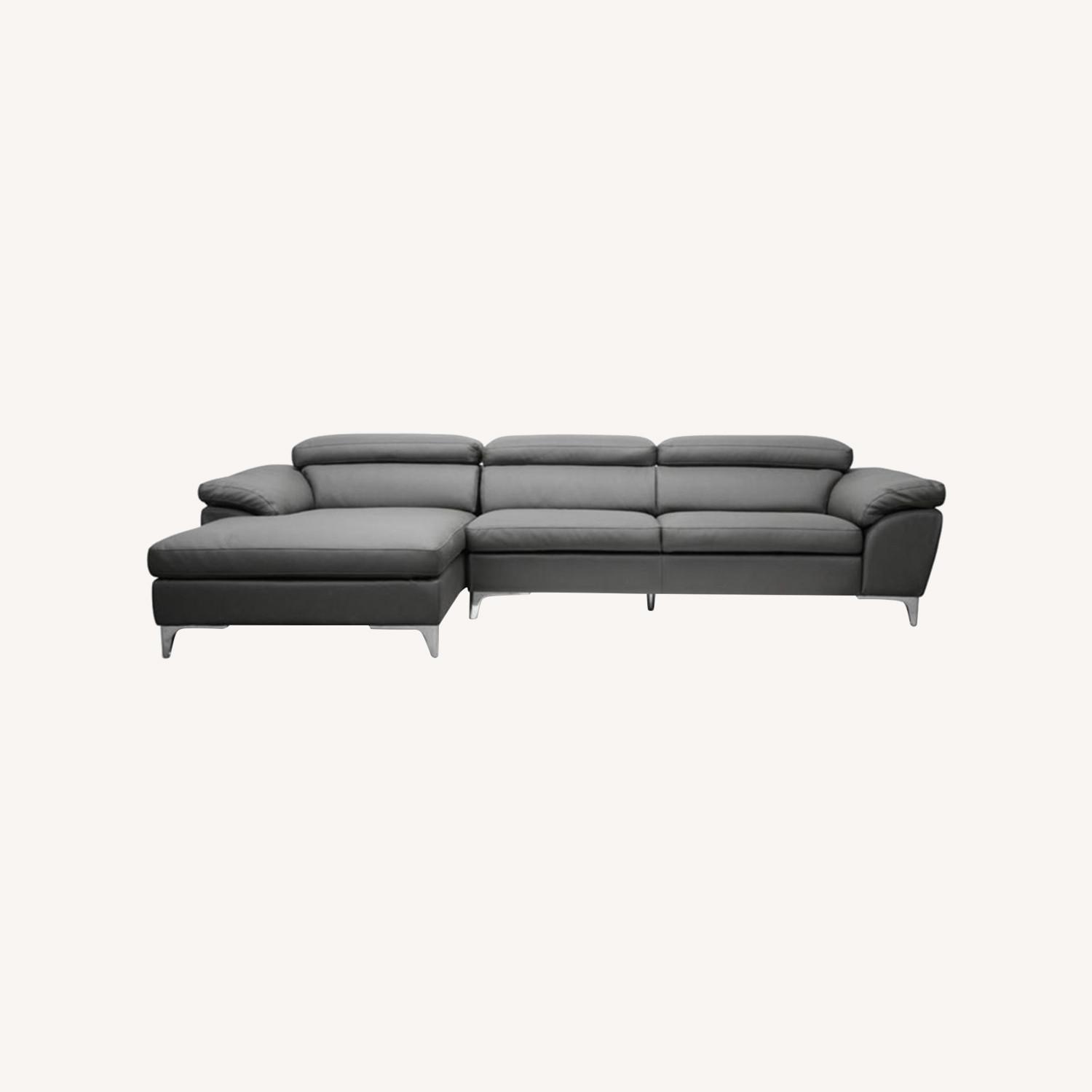 Baxton Studio Dark Gray 2 Piece Sectional - image-0