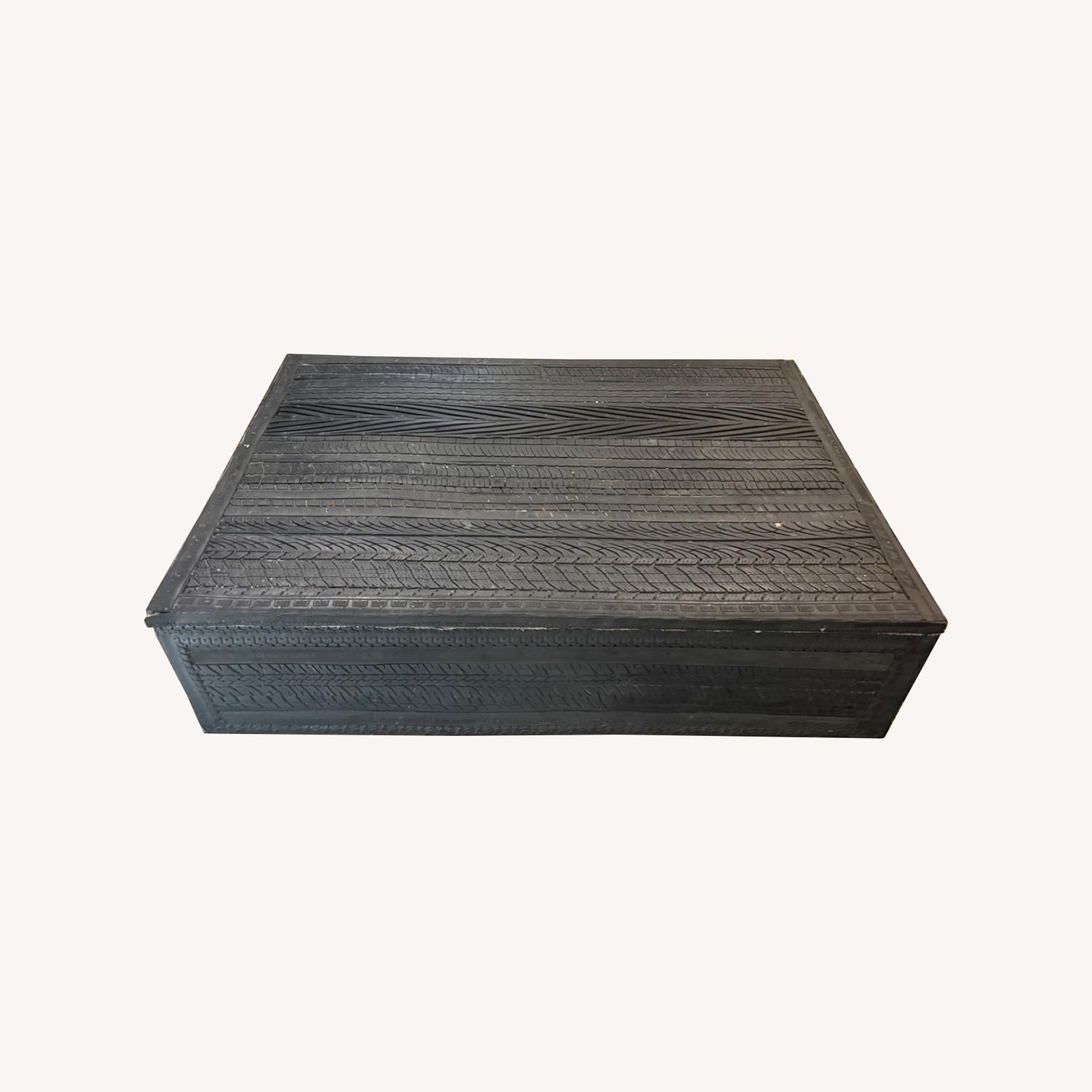 Montauk Sofa Tire Table Black Coffee Table - image-0