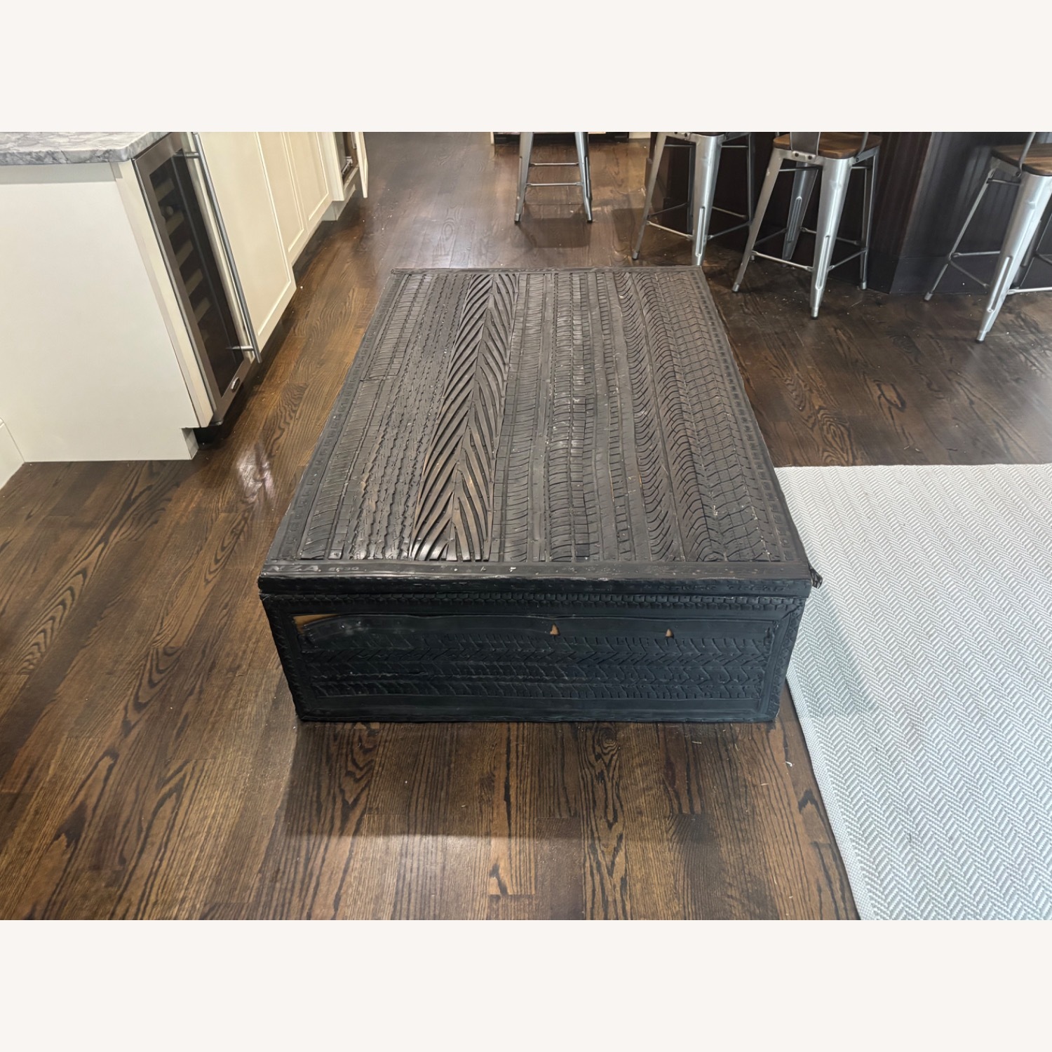 Montauk Sofa Tire Table Black Coffee Table - image-4