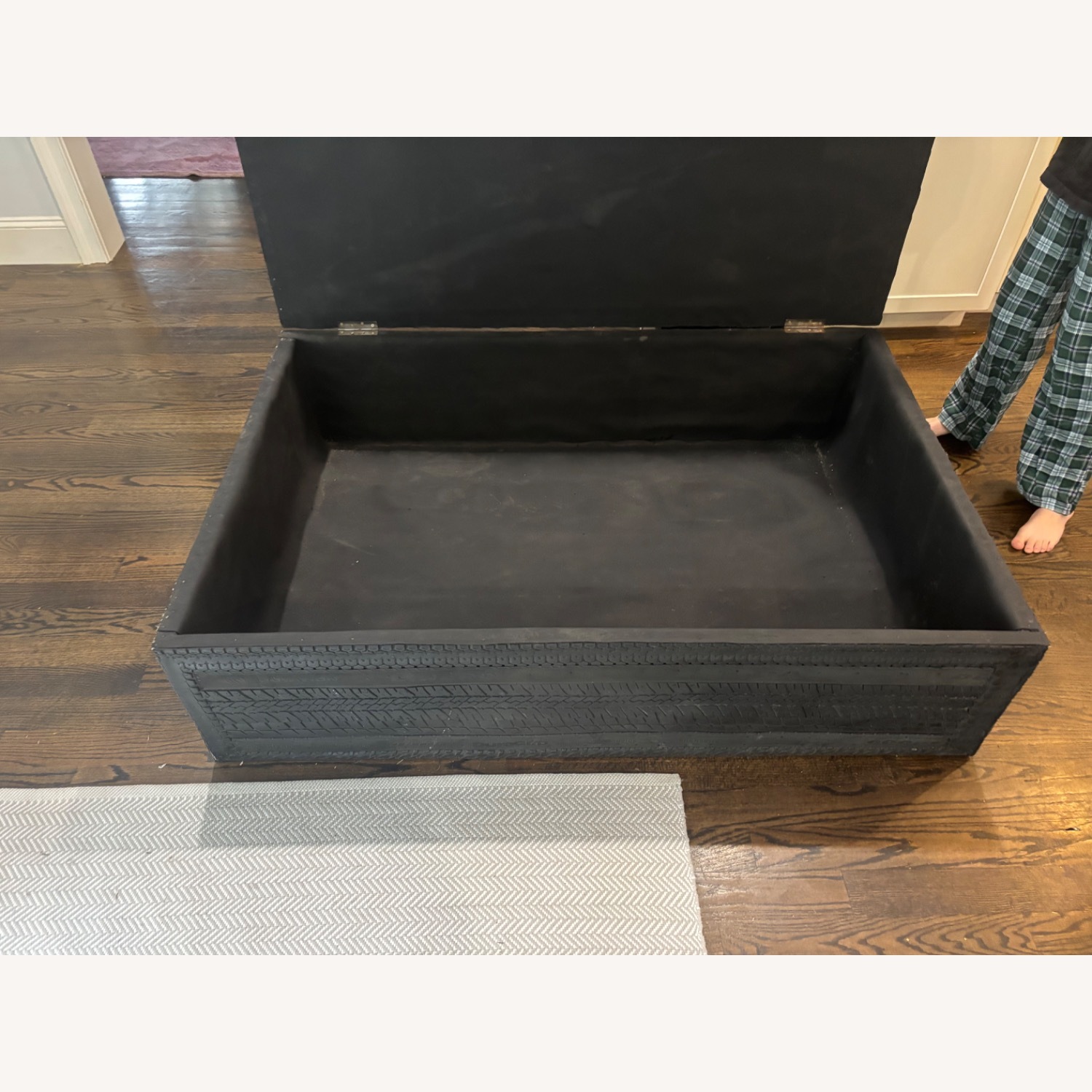 Montauk Sofa Tire Table Black Coffee Table - image-5