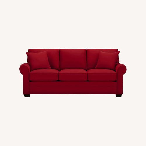 Used Red Fabric 3+ Seater Sofa for sale on AptDeco