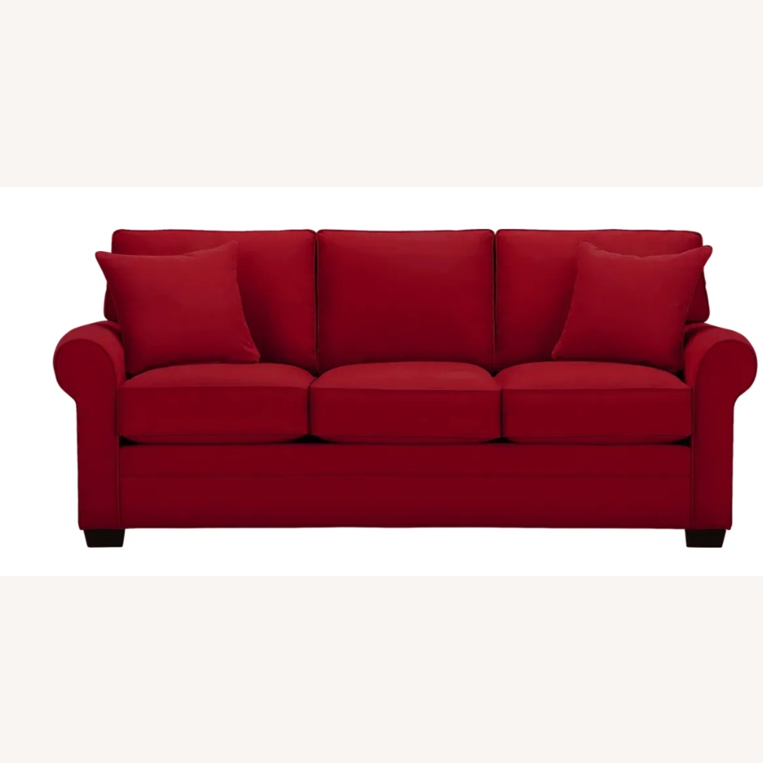 Red Fabric 3+ Seater Sofa - image-4