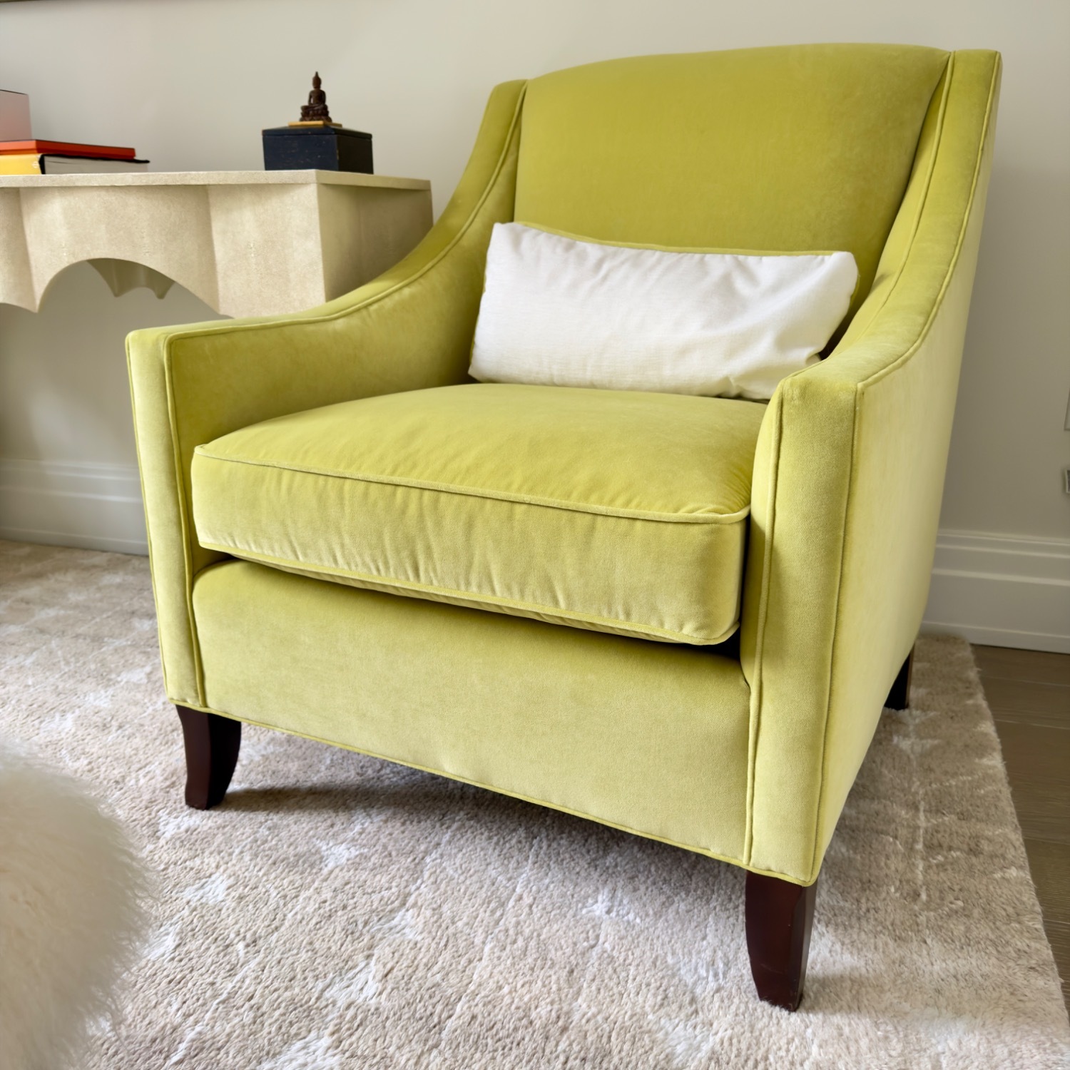 Kravet Custom Velvet Armchair - image-1