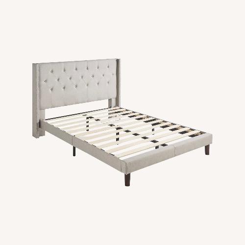 Used Light Gray King Bed for sale on AptDeco