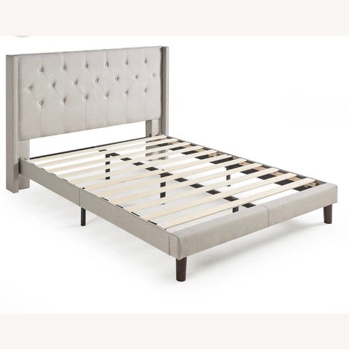 Used Light Gray King Bed for sale on AptDeco