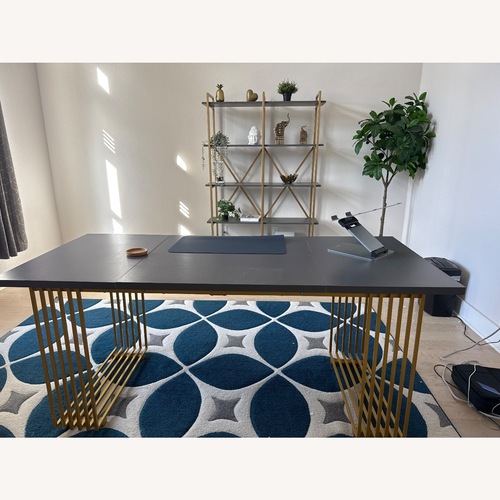 Used Wayfair Light Gray Wood Desk for sale on AptDeco