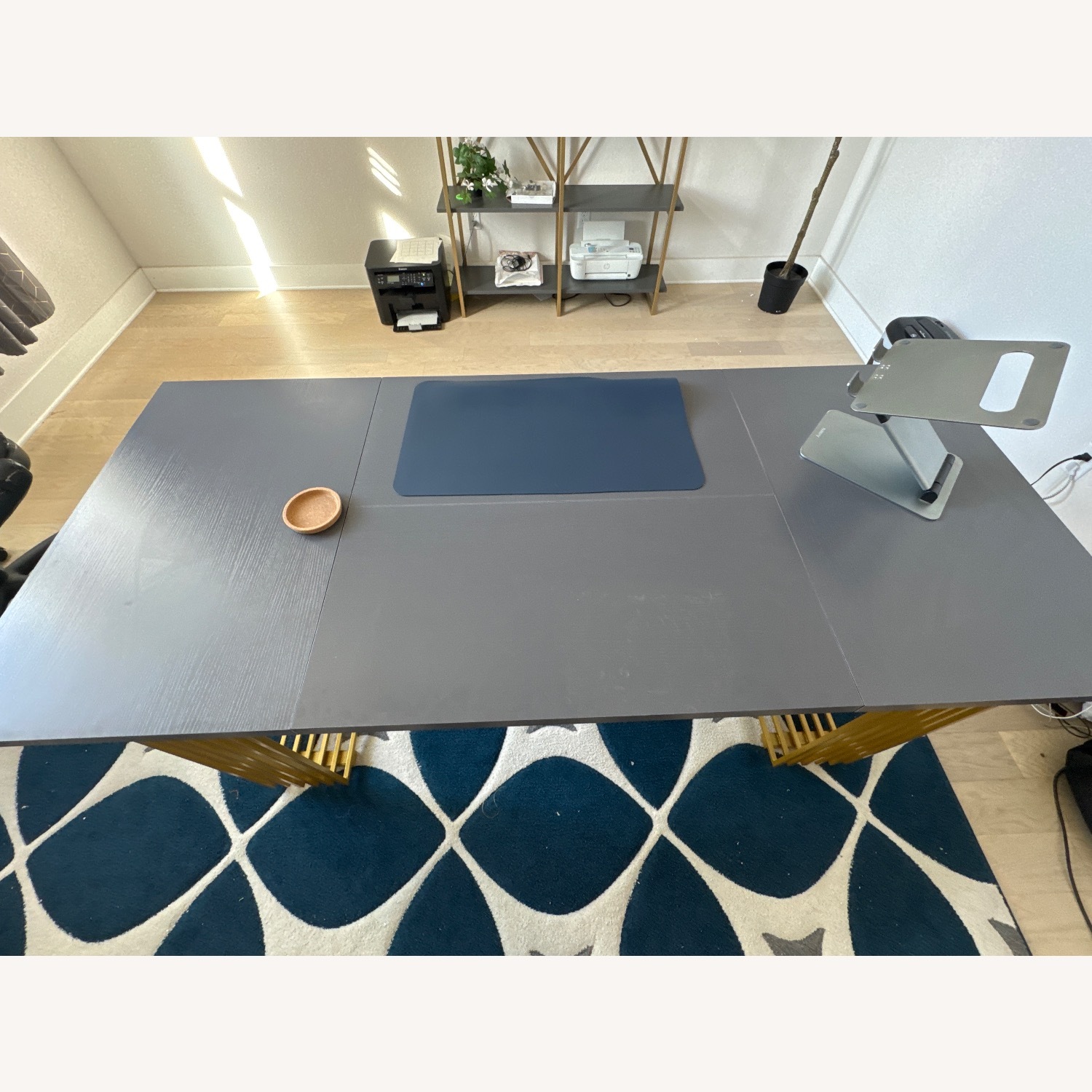 Wayfair Light Gray Wood Desk - image-4