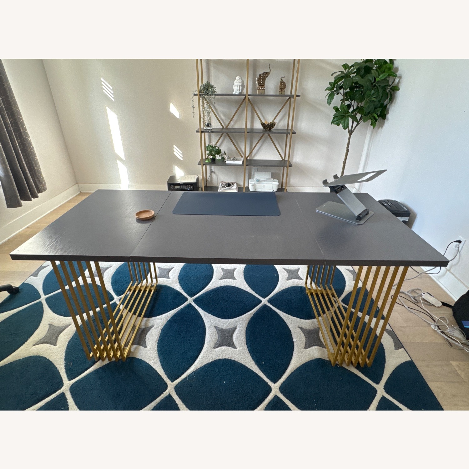 Wayfair Light Gray Wood Desk - image-2