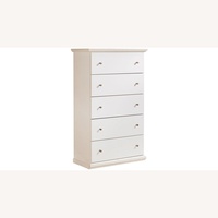 Raymour & Flanigan Adele White Wood Chest
