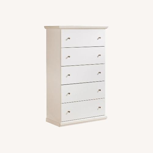 Used Raymour & Flanigan Adele White Wood Chest for sale on AptDeco