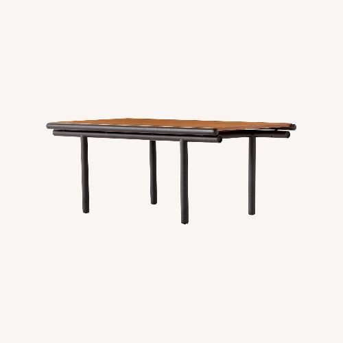 Used CB2 Anacapri Dark Brown Wood Dining Table for sale on AptDeco