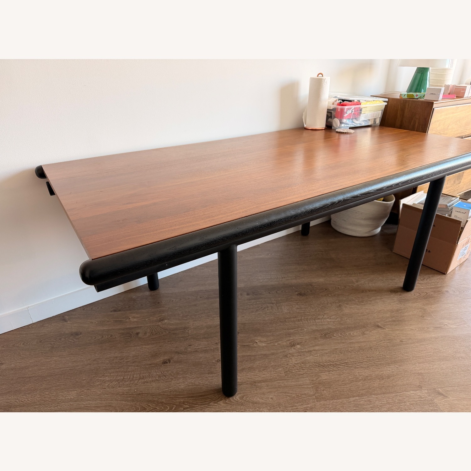 CB2 Anacapri Dark Brown Wood Dining Table - image-5