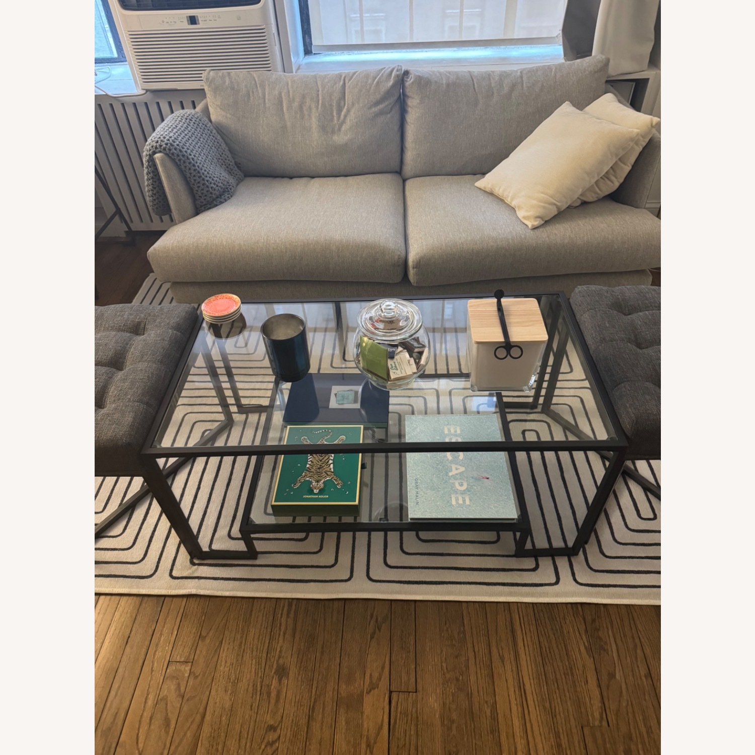 Wayfair Nancy Black Stainless Steel Coffee Table - image-1