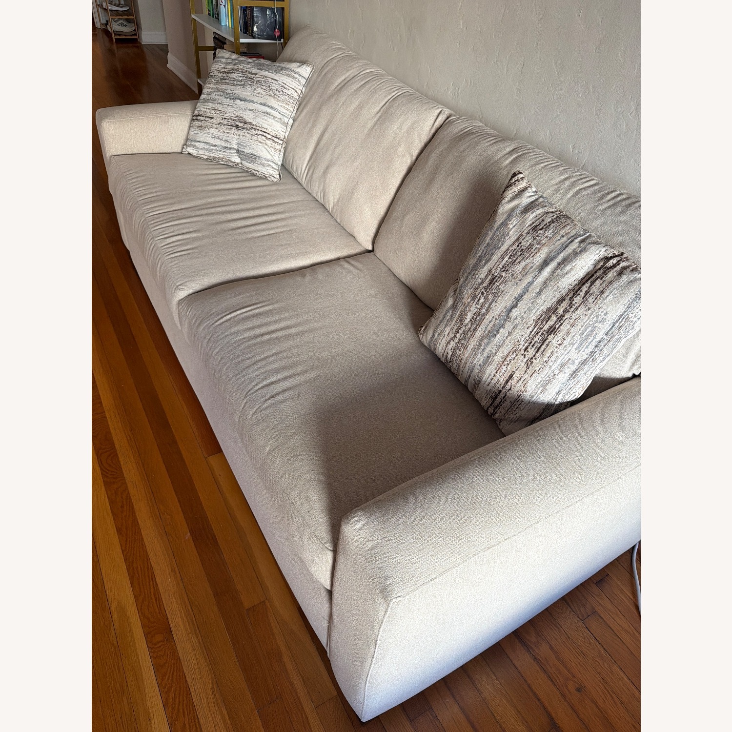 Living Spaces Beige Sofa - image-3