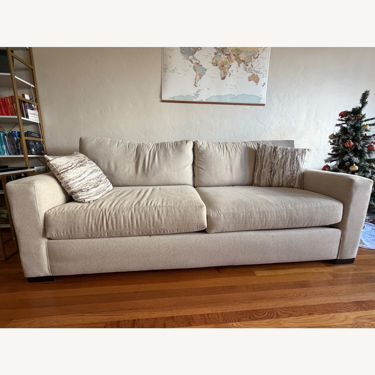 Living Spaces Beige Sofa - image-2