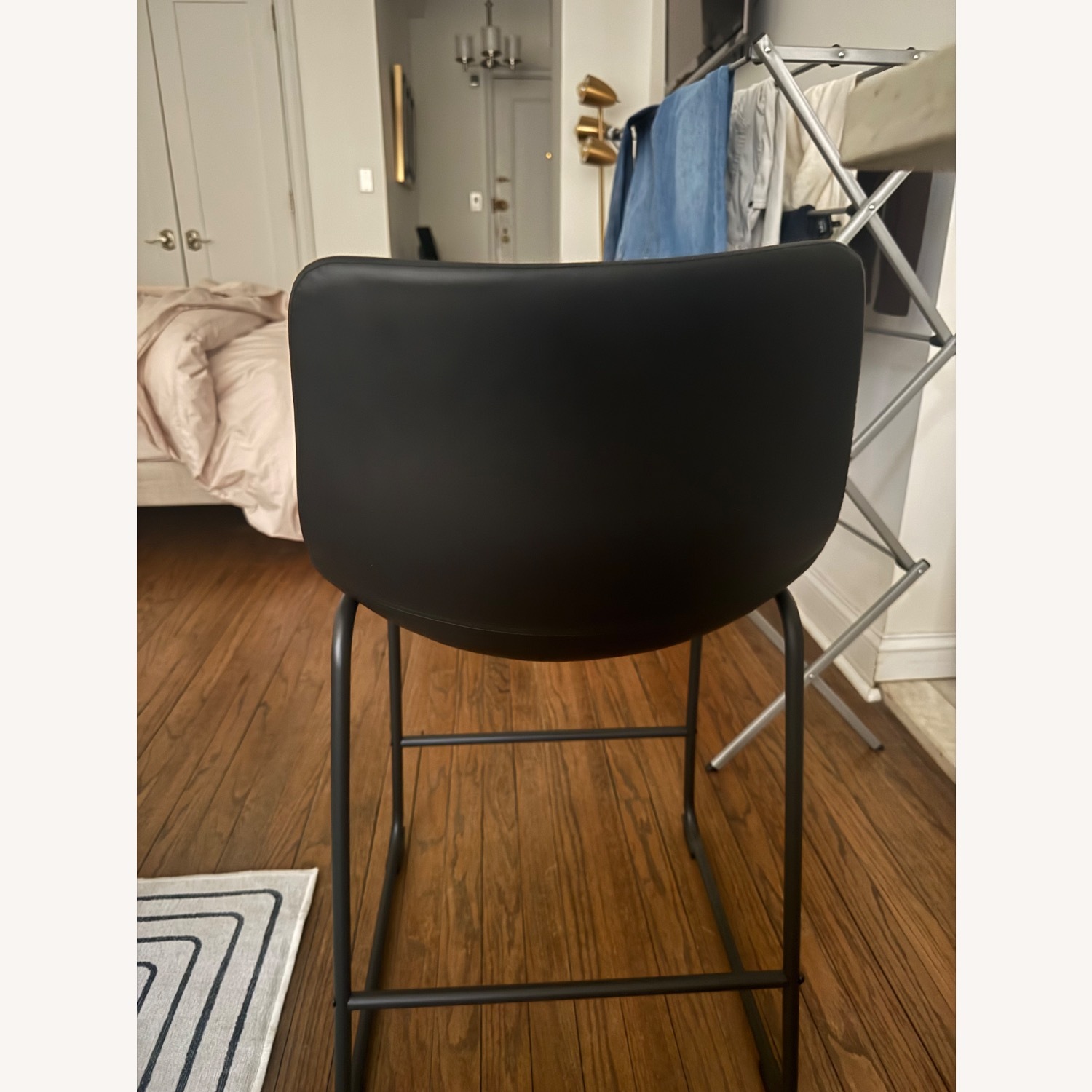 Ashley Furniture Centiar Black Faux Leather Stools - image-3