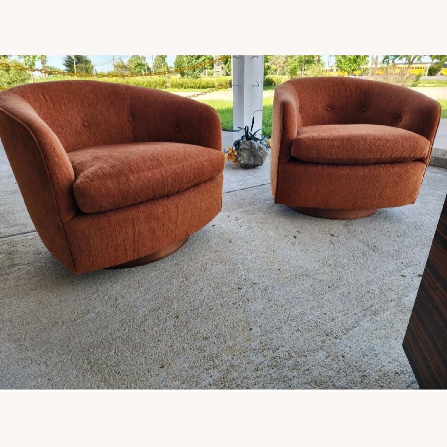 Milo Baughman 3 Barrel Launge Chairs - image-11